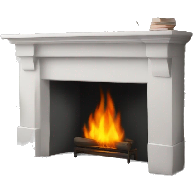 White fire place  emoji