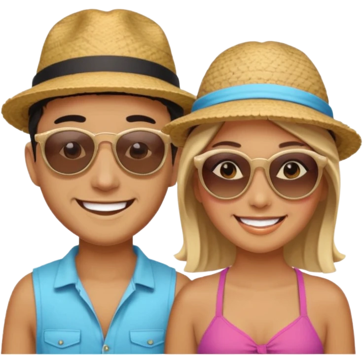 Beach, friends emoji