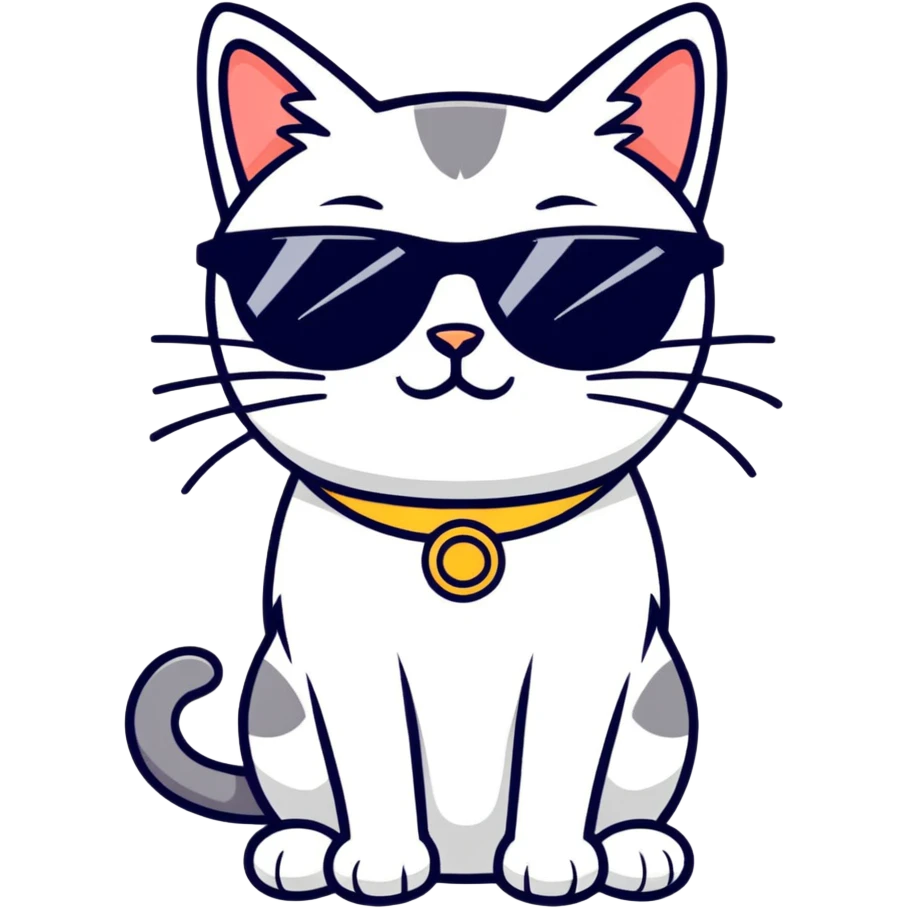Cat with sunglasses emoji