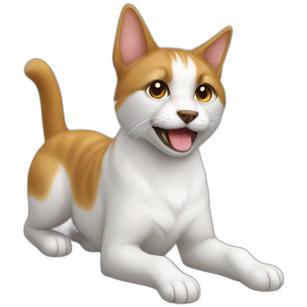 Un Chat sur chien emoji