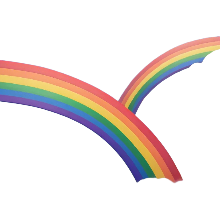 Cinematic Realistic Rainbow Emoji, Arching gracefully across the sky, with soft, glowing hues of red, orange, yellow, green, blue, indigo, and violet blending seamlessly into one another. The rainbow feels like a hopeful promise, gently illuminating the sky with a warm, uplifting glow. Soft glowing outline, capturing the essence of joy, hope, and vibrant color in a stunning rainbow! emoji