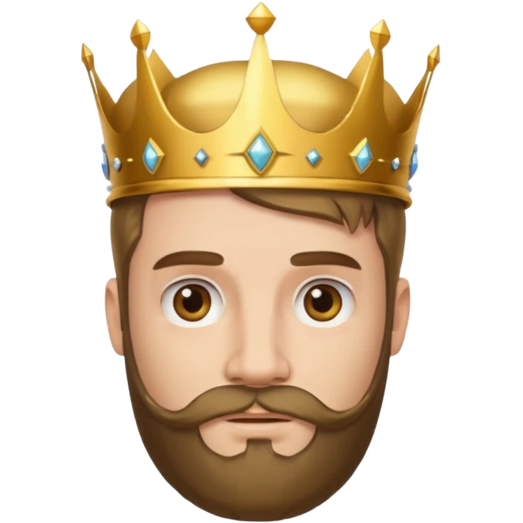 A young king with beard and mustach emoji