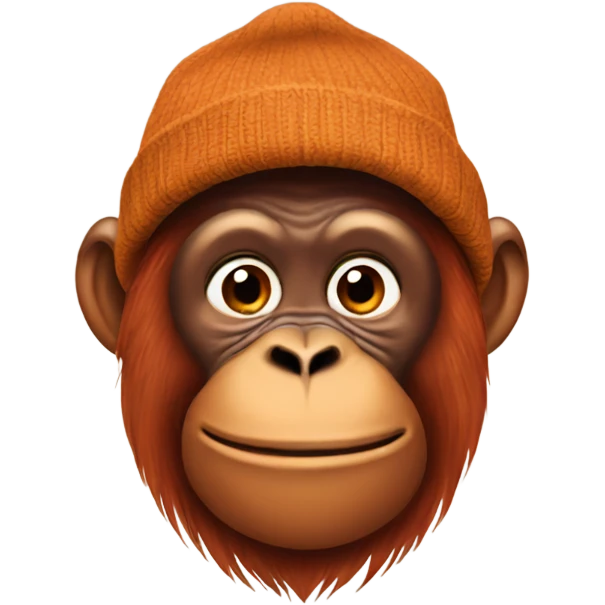 Orangutan wearing a beanie  emoji