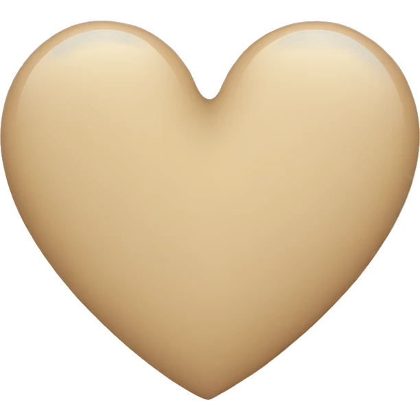 Beige heart emoji