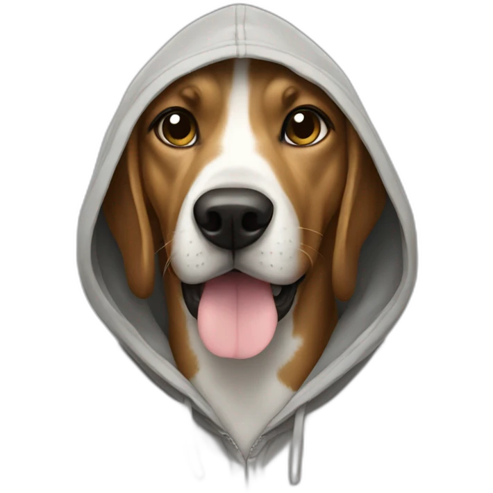 Dog wearing a hoodie  emoji