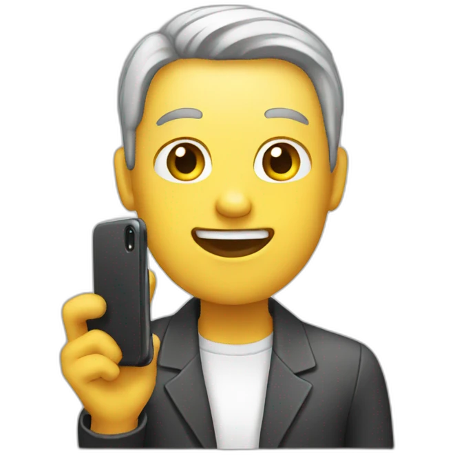 using phone with live emoji