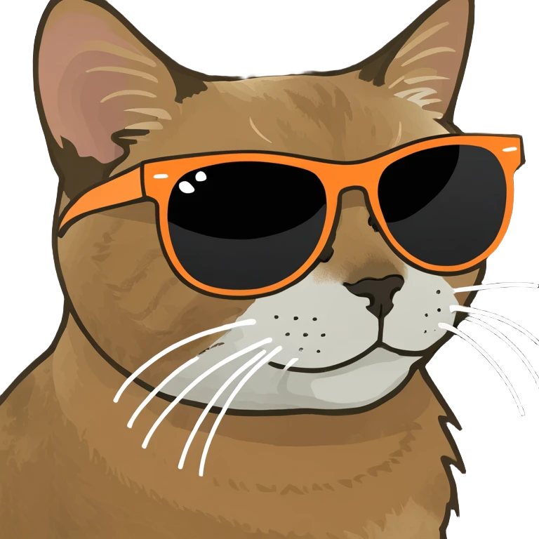 Cat with sunglasses emoji