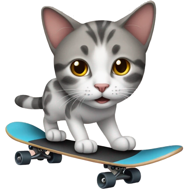 a cat on a skateboard emoji