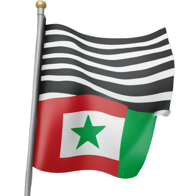 The Syrian freedom flag emoji