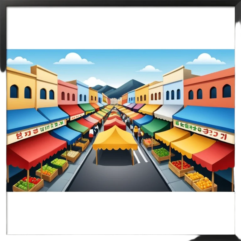 Open air market emoji