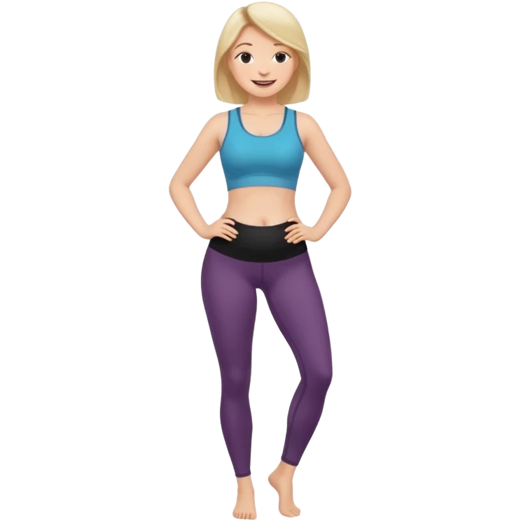 femme belly stuffing legging emoji