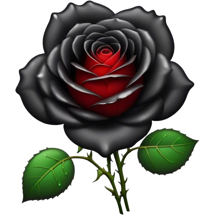 black rose with blood droplets emoji