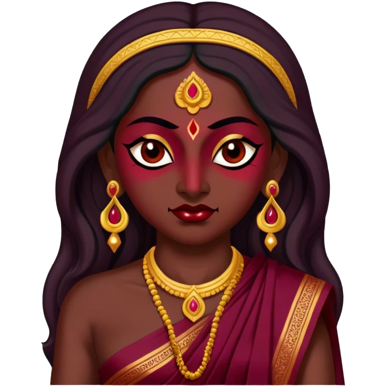 Maa Kali burgundy emoji