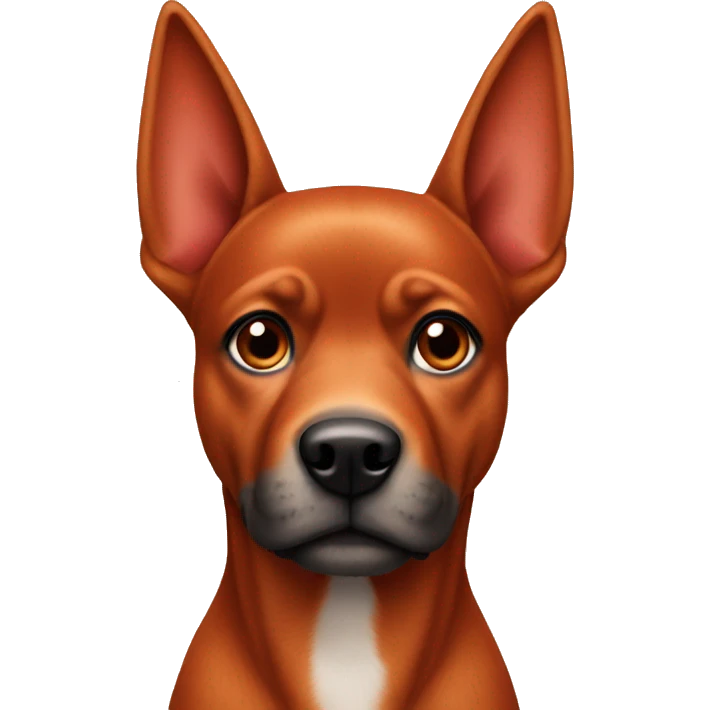 solid red dog with pointed ears emoji