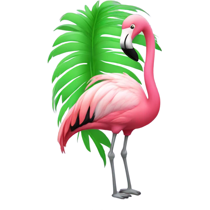 green flamingo  emoji