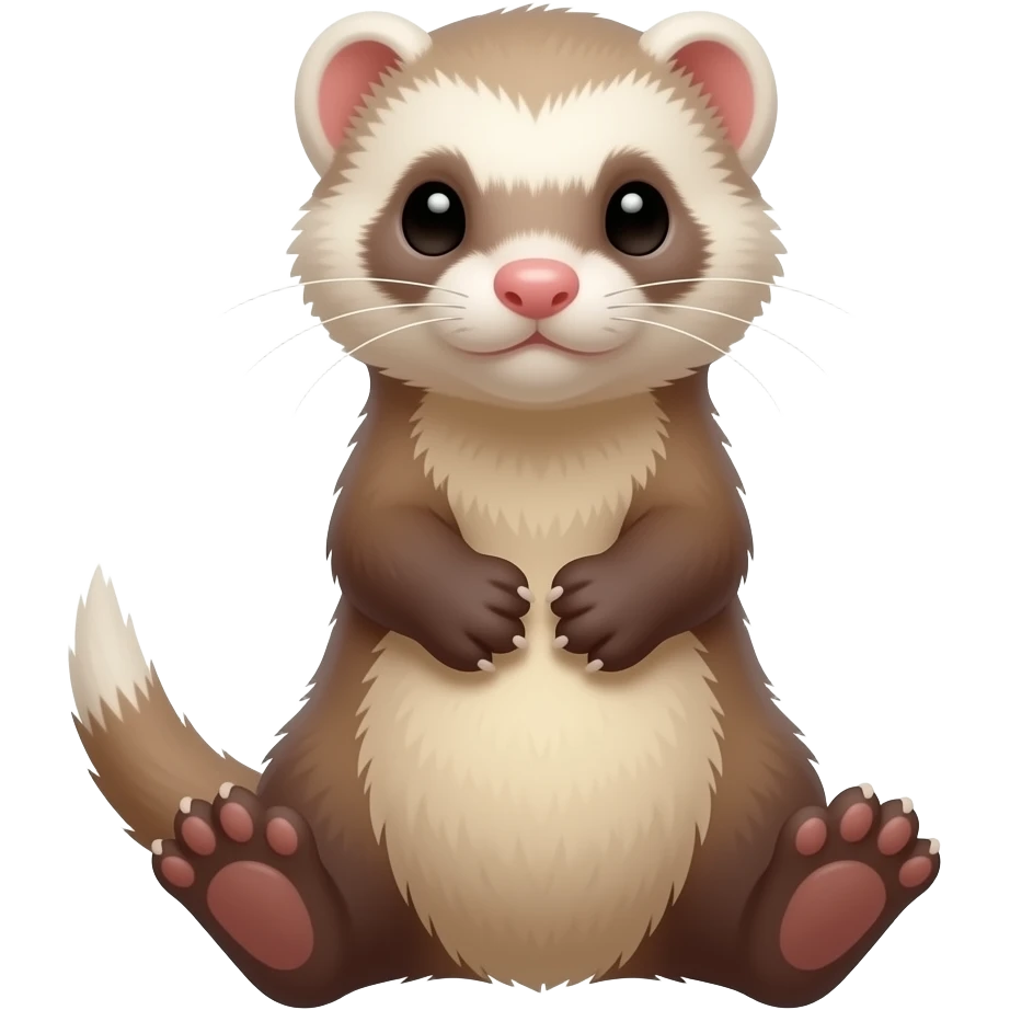 Ferret hugging ferret emoji