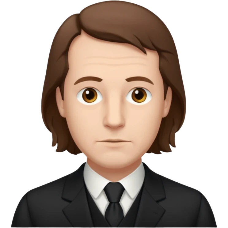 Johann Gottlieb Fichte philosopher three-quarter view brown hair, bit more elegant emoji