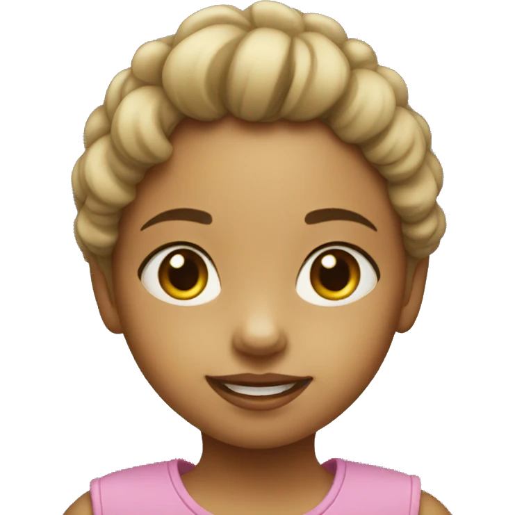 Little girl with ipad emoji