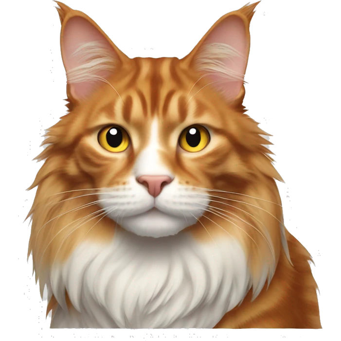 Big Mainecoon ginger cat emoji