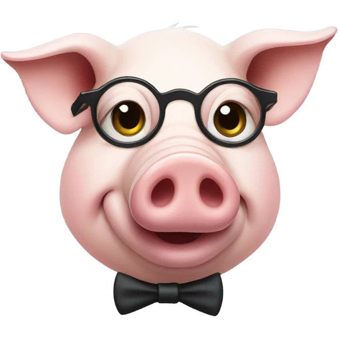 pig with a monicol emoji