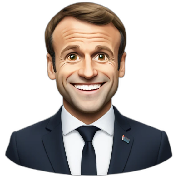 emmanuel macron big smile emoji