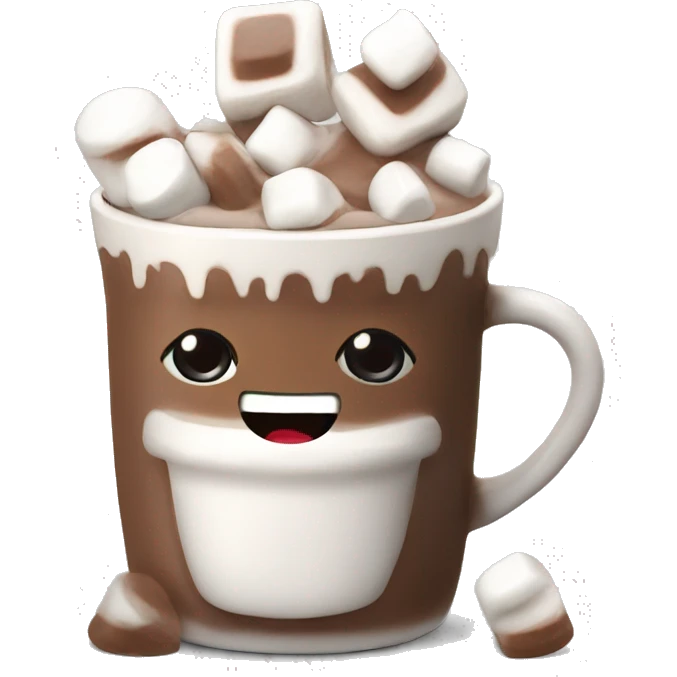 Hot chocolate with marshmallows  emoji