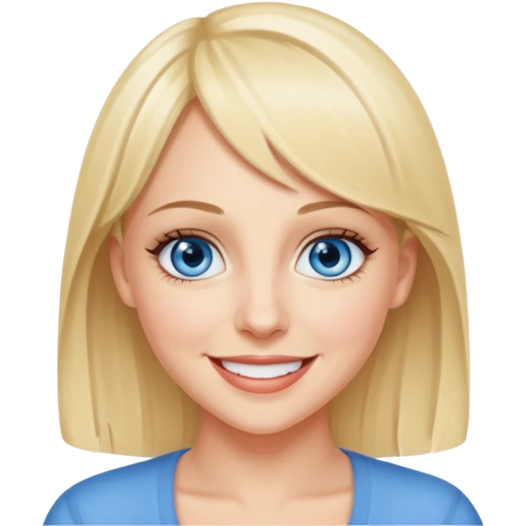 Anna Faris with blue eyes emoji