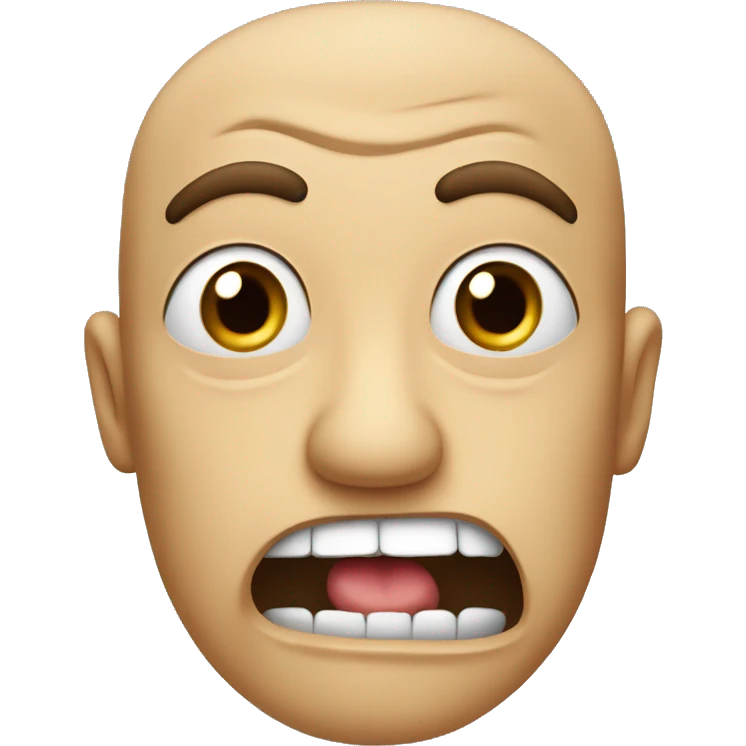 Disgusted Face with mouth open ￼ emoji