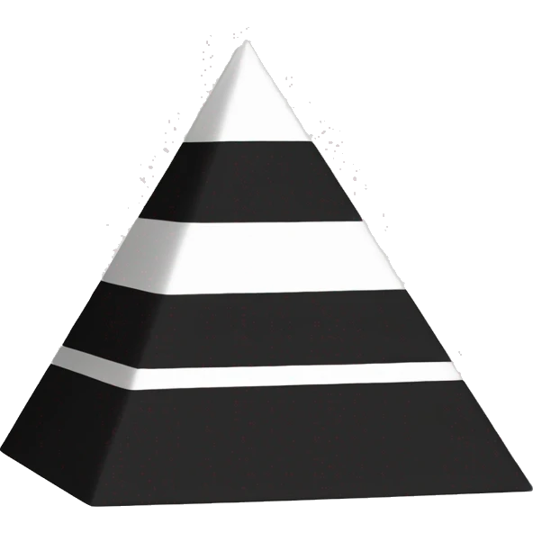3 black stripes in a pyramide form emoji