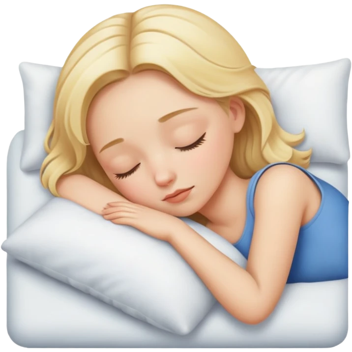Blonde girl sleeping emoji