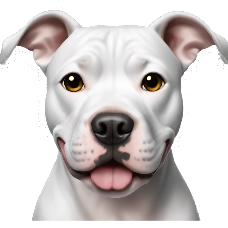Black and white Pitbull emoji