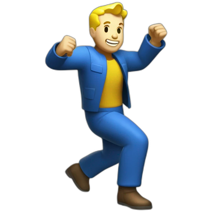 Fallout vault boy dancing emoji