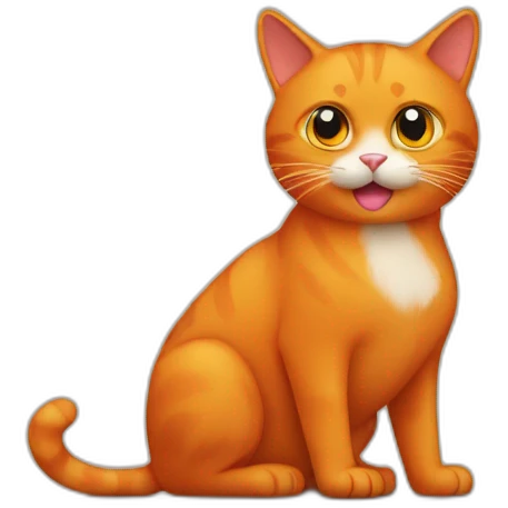 Orange cat and dark cat emoji