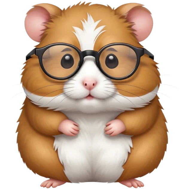 Two hamsters with glasses emoji