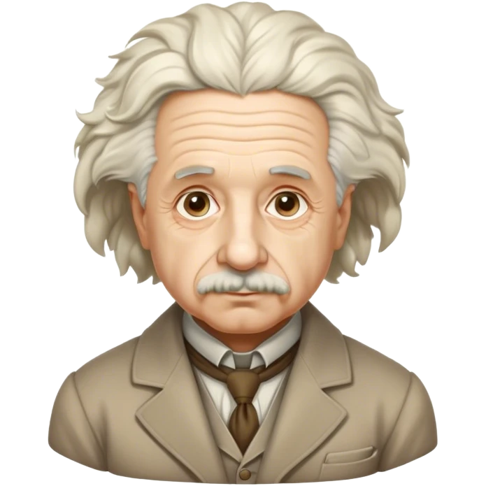 Cinematic Realistic portrait of Albert Einstein, shown as an iconic genius with wild, expressive hair and a gentle, contemplative expression, rendered in detailed period clothing with warm, intellectual lighting emoji