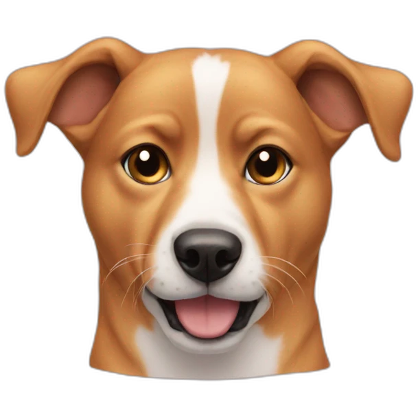 Dog on cat emoji