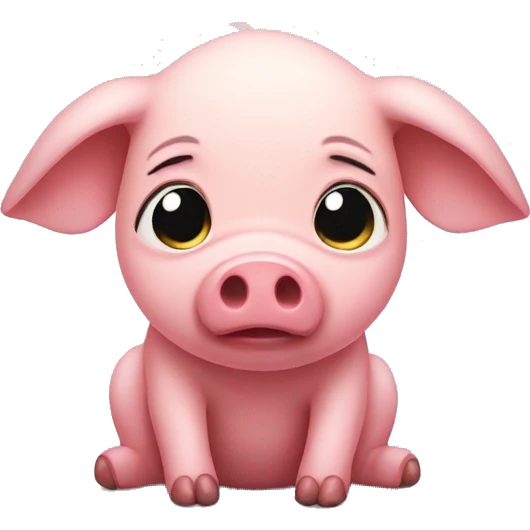 Sad piglet emoji