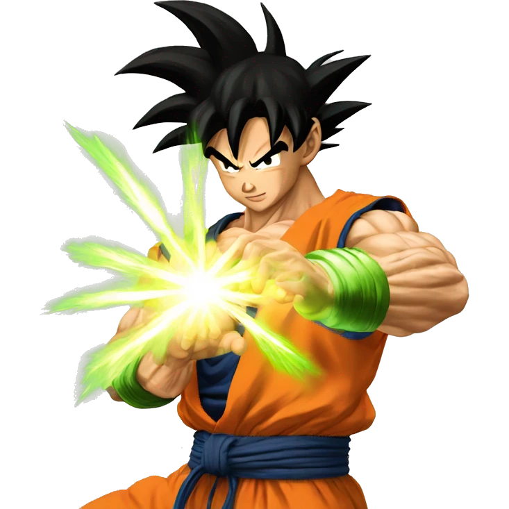 Goku kamehameha green emoji