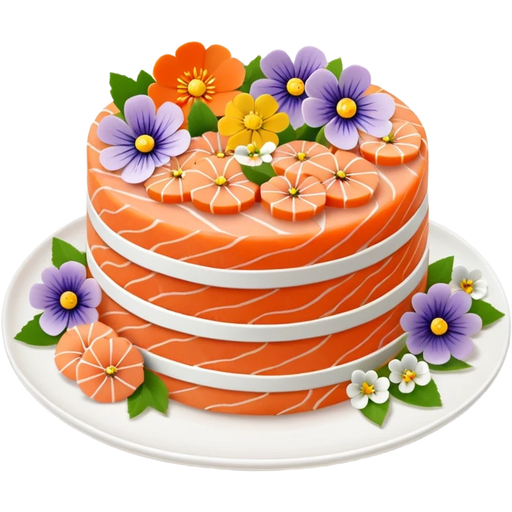 Salmon sashimi cake emoji