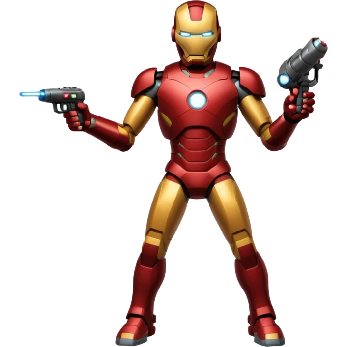 Ironman standing up shooting a laser towards me emoji