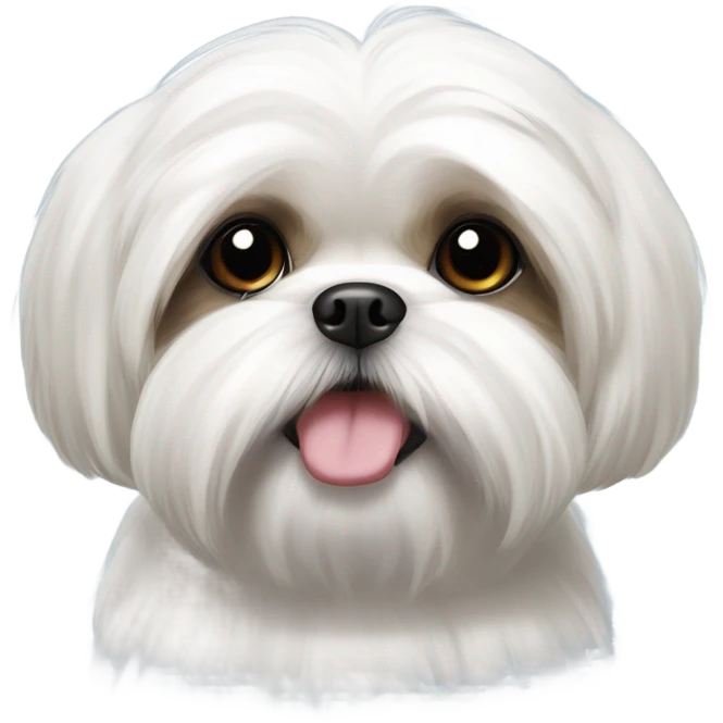 Shih-tzu white  emoji