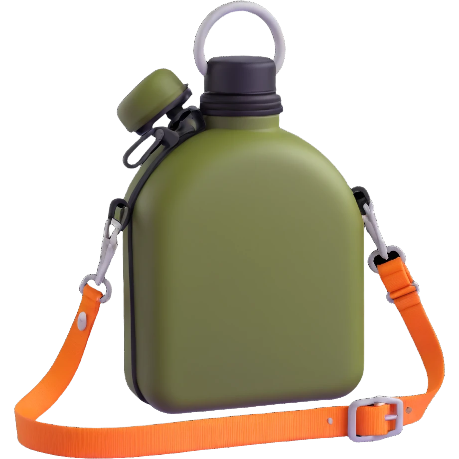 rugged outdoor canteen with strap emoji
