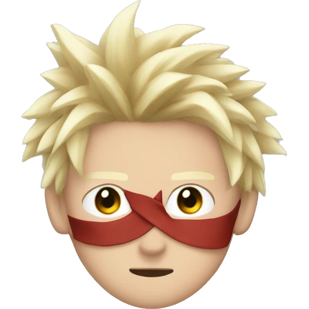 Bakugo with bow on head emoji