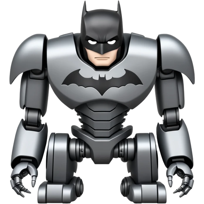 Batman looking as robot emoji