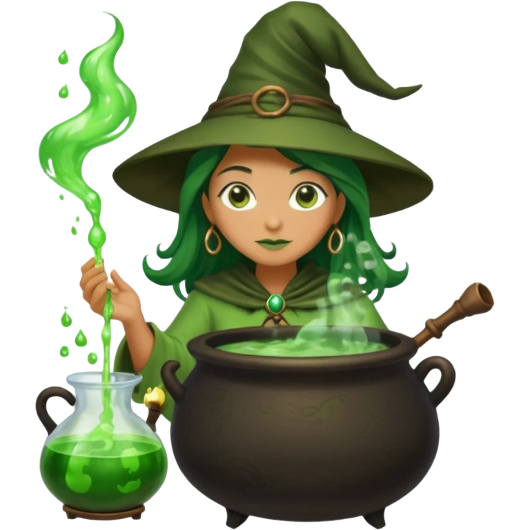 green witch cooking potion emoji