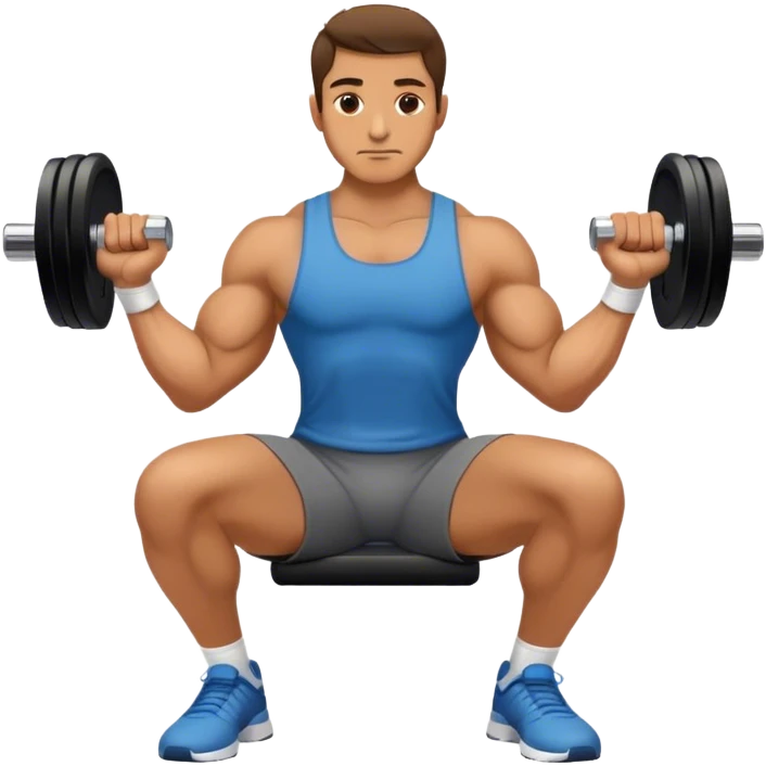 man seated weighted wrist curl emoji
