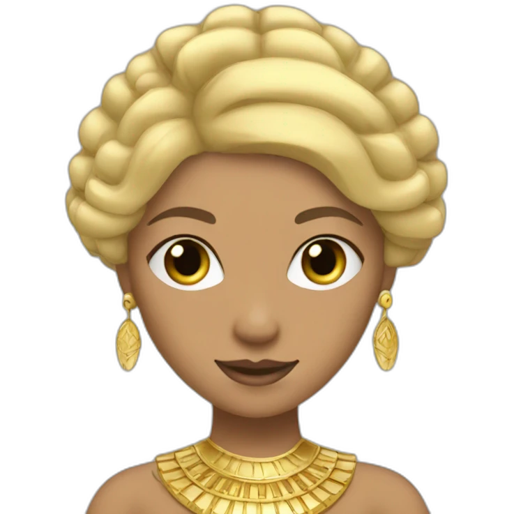 Cleopatra with blonde hair dancing emoji