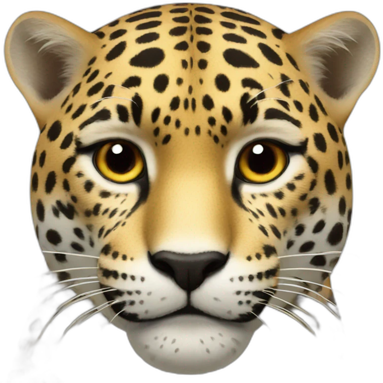 A TOK emoji of a jaguar, white background emoji