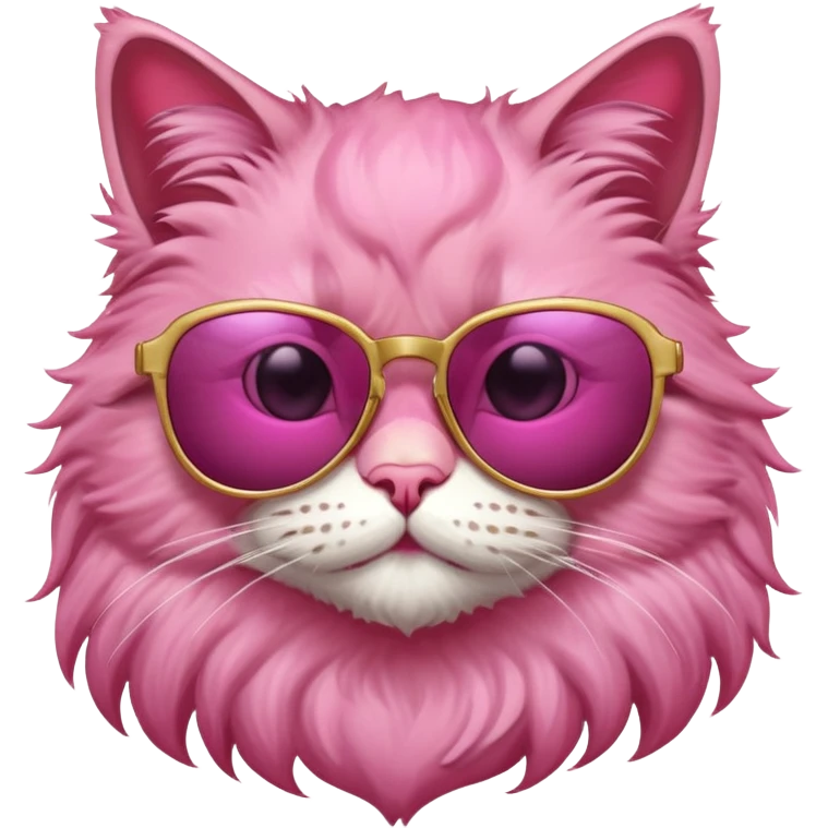 noble selfesteen pink hairy cat sunglases emoji