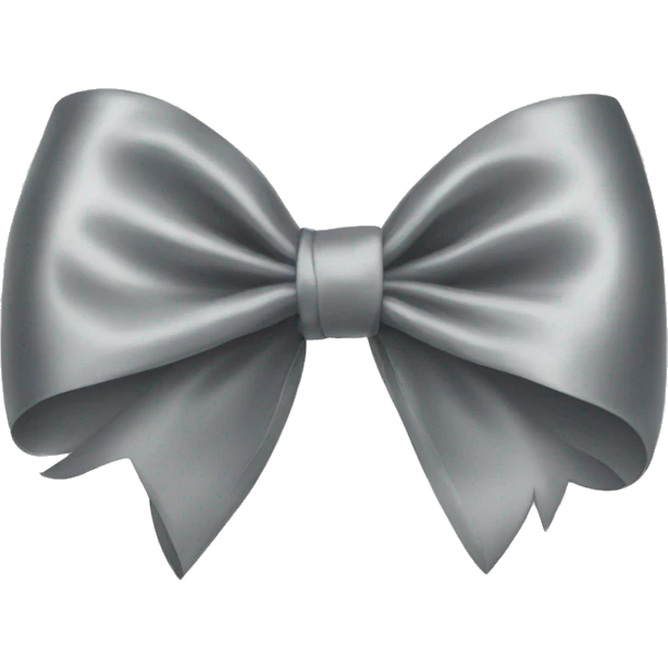 grey satin bow emoji